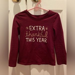 Cat & Jack - thanksgiving themed shirt 4T.